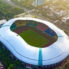 Foto udara Stadion Patriot Candrabhaga